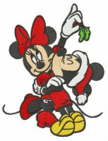 Dance under mistletoe embroidery design