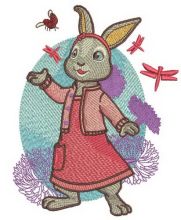 Bunny girl 2 embroidery design