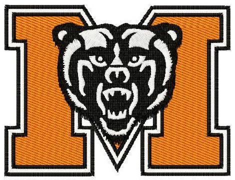 Mercer Bears logo machine embroidery design