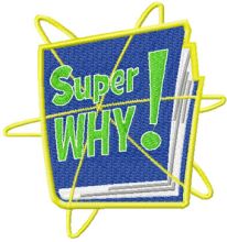 Super Why Logo embroidery design