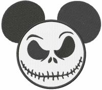 Mickey Jack Skellington embroidery design