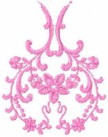 Pink decoration free embroidery design