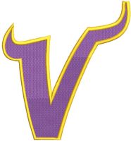 Minnesota Vikings V Logo embroidery design