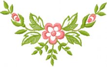 Flower decor embroidery design