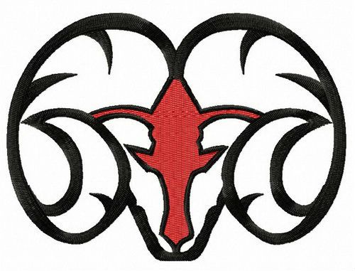 Winston-Salem State Rams logo machine embroidery design