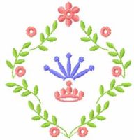 Heraldry decoration embroidery design