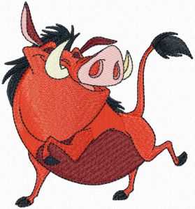 Pumbaa embroidery design