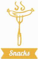Snacks symbol embroidery design