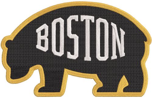 Boston Bruins Boston Bear logo embroidery design
