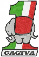 Ducati cagiva logo embroidery design