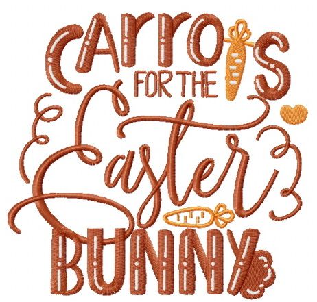 Carrots for the Easter bunny machine embroidery design