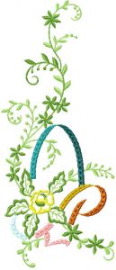 Basket of Flowers embroidery design