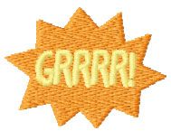 GRRRR embroidery design