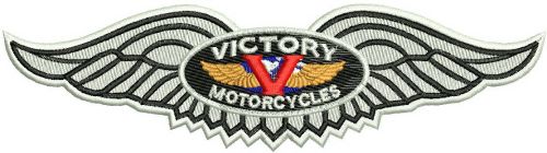 Victory motocycles logo machine embroidery design