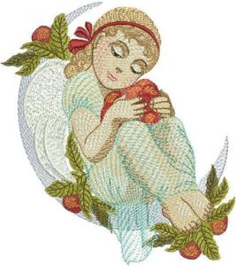 Forest Angel embroidery design