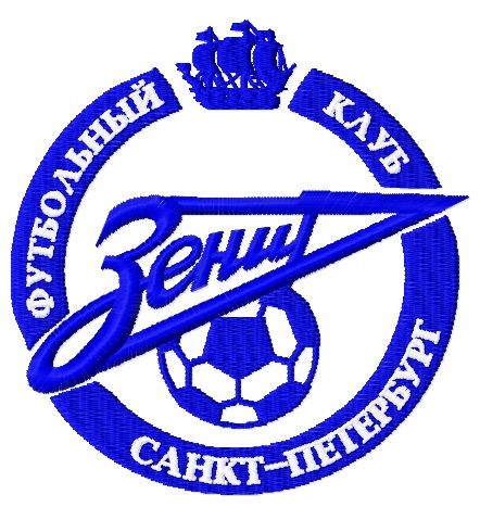 Zenit FC logo machine embroidery design