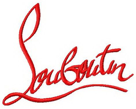 Christian Louboutin logo machine embroidery design