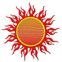Sun 6 embroidery design