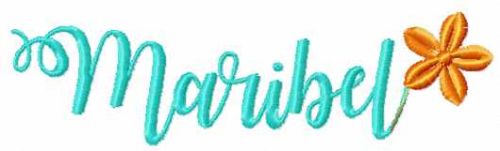 Maribel name free embroidery design