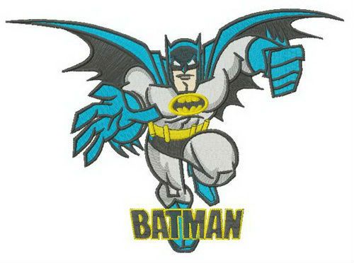 Superhero Batman machine embroidery design