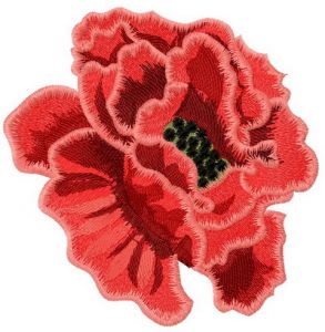 Poppy embroidery design