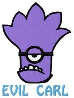 Purple Minion 3 embroidery design