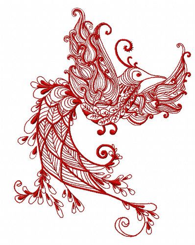 Fancy peacock 2 machine embroidery design