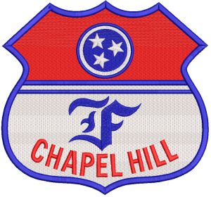 Chappel hill logo embroidery design