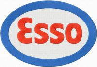 Esso logo embroidery design