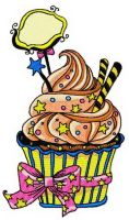 Star cupcake embroidery design
