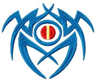 Tribal bug embroidery design