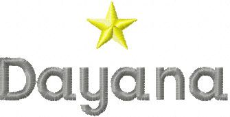 Dayana Logo machine embroidery design