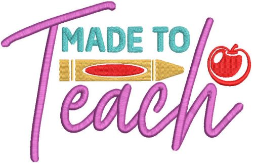 Made to teach embroidery design