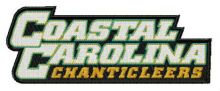 Coastal Carolina Chanticleers wordmark logo embroidery design