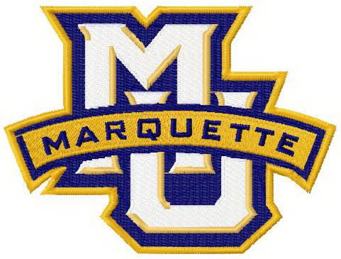 Marquette Golden Eagles logo machine embroidery design