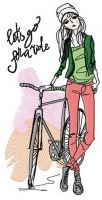 Let's go for ride 2 embroidery design
