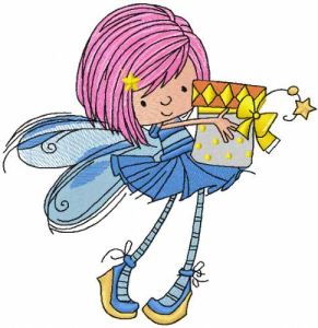 Happy Birthday Fairy embroidery design