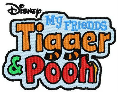 My friends Tigger and Pooh machine embroidery design
