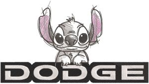 Dodge logo Stitch embroidery design
