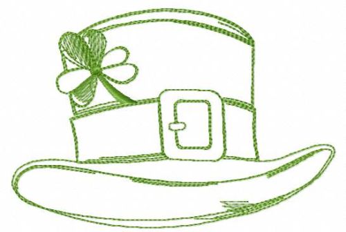 St. Patricks day hat free embroidery design