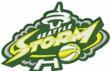 Seattle Storm logo embroidery design