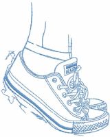 Sneakers sketch free embroidery design