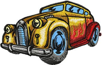 Hot Rod Doesn't Stop  machine embroidery design
