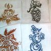 Napkins with Christmas machine embroidery design