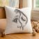 Cushion with Mother and baby greyscale art embroidery design