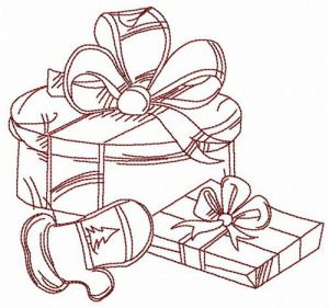 Gifts from Santa embroidery design