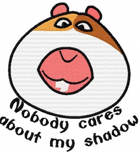 Nobody cares about my shadow Norman embroidery design