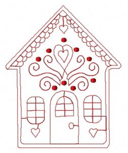 Gingerbread house 11 embroidery design