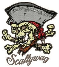 Scallywag embroidery design