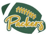 Packers fan logo embroidery design